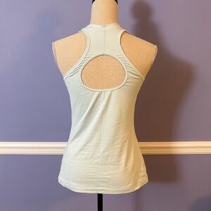 Athleta Light Blue Tank Top with Cut-Out Back